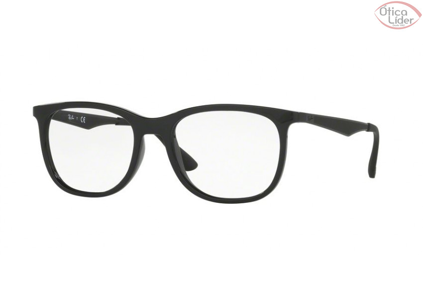 Ray-Ban RX7078 2000 53 Acetato / Metal Preto