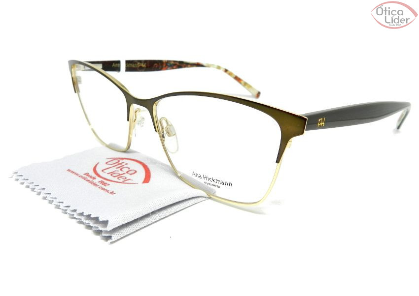Ana Hickmann AH1337 01a 55 Metal Marrom/Dourado