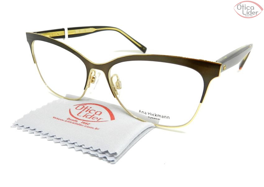 Ana Hickmann AH 1350 01a 54 Metal Dourado / Marrom