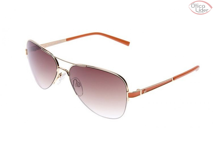 Ana Hickmann AH3105 040 58 Aviador Metal Dourado / Laranja