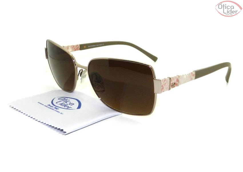 Ana Hickmann AH3109 02a 58 Metal Prata / Acetato Marrom