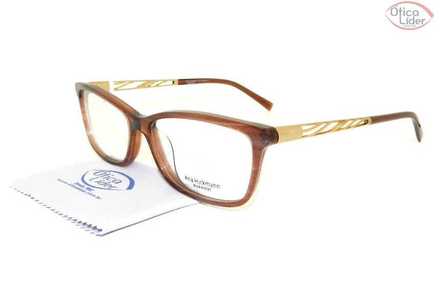 Ana Hickmann AH 6220 t05 54 Acetato Marrom / Metal Dourado
