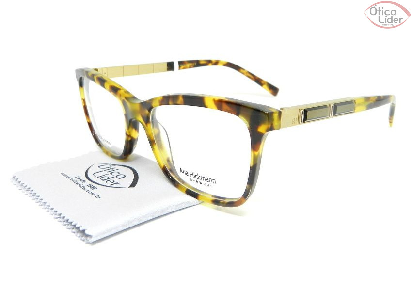 Ana Hickmann AH6246 g23 51 Acetato Demi / Metal Dourado