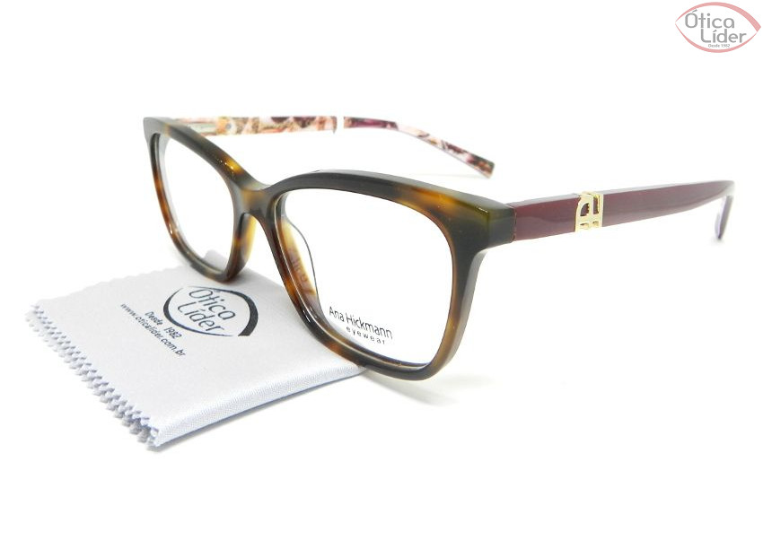 Ana Hickmann AH 6261 g21 52 Acetato Demi / Bordô / Mesclado