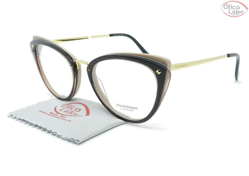 Ana Hickmann AH6326 h01 52 Acetato Marrom/Rosado / Metal Dourado