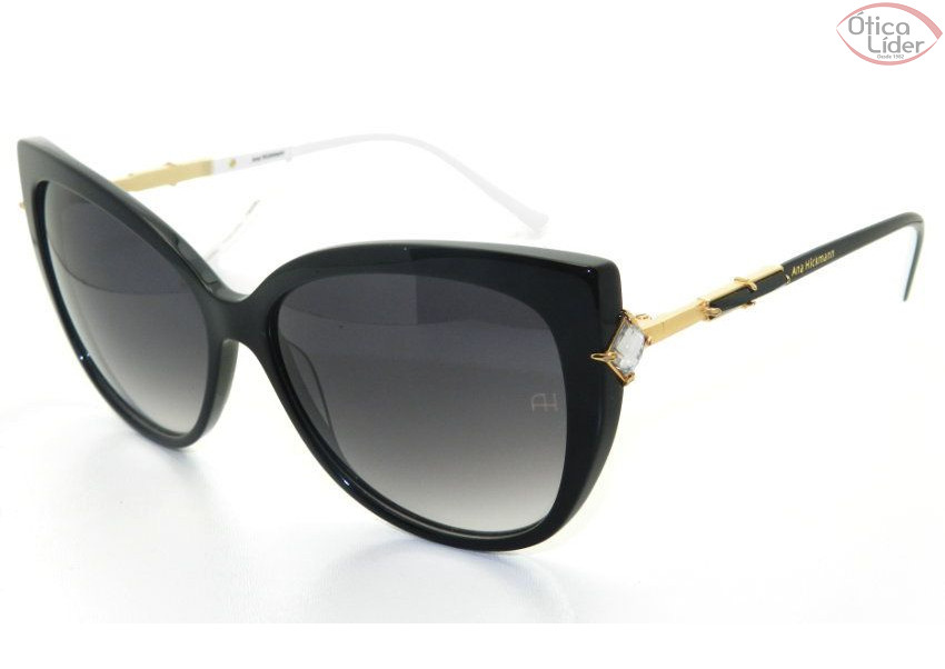 Ana Hickmann AH9203 a01 59 Acetato Preto / Dourado
