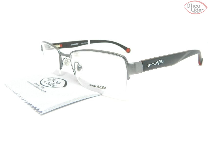 Arnette AN 6091l 651 53 Metal Chumbo / Acetato Bordô