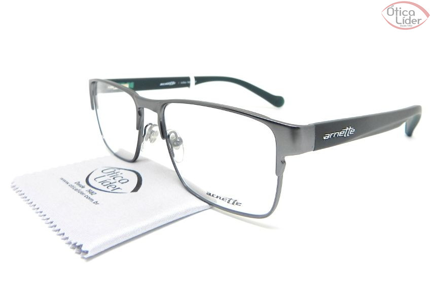Arnette AN 6099l 641 55 Metal Chumbo / Acetato Verde