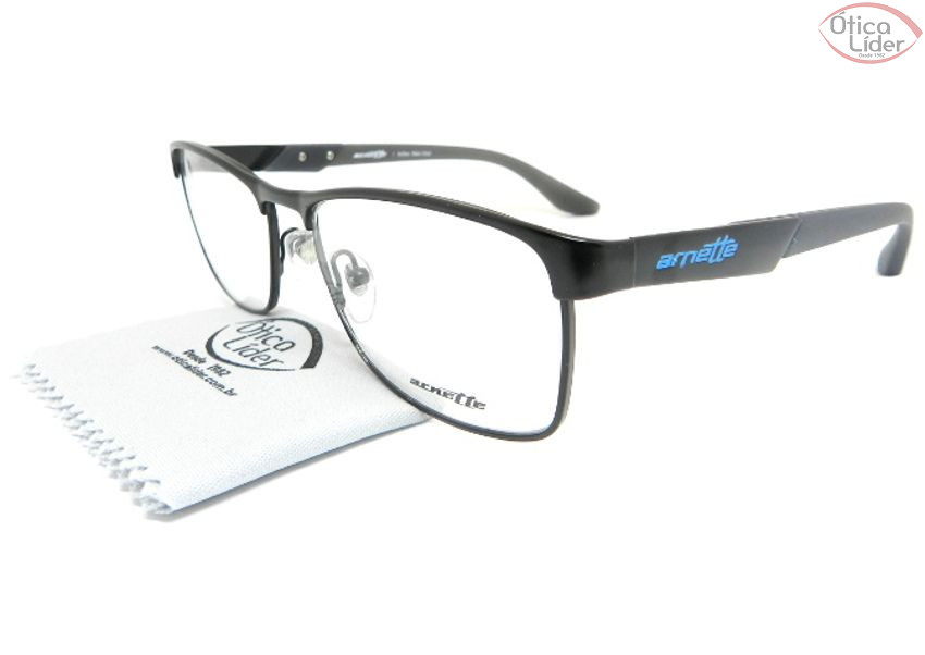 Arnette AN6111l 501 54 Metal Preto / Acetato Cinza