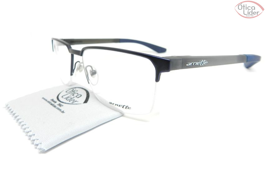 Arnette AN6115l 678 55 fny Metal Azul Marinho / Acetato Cinza