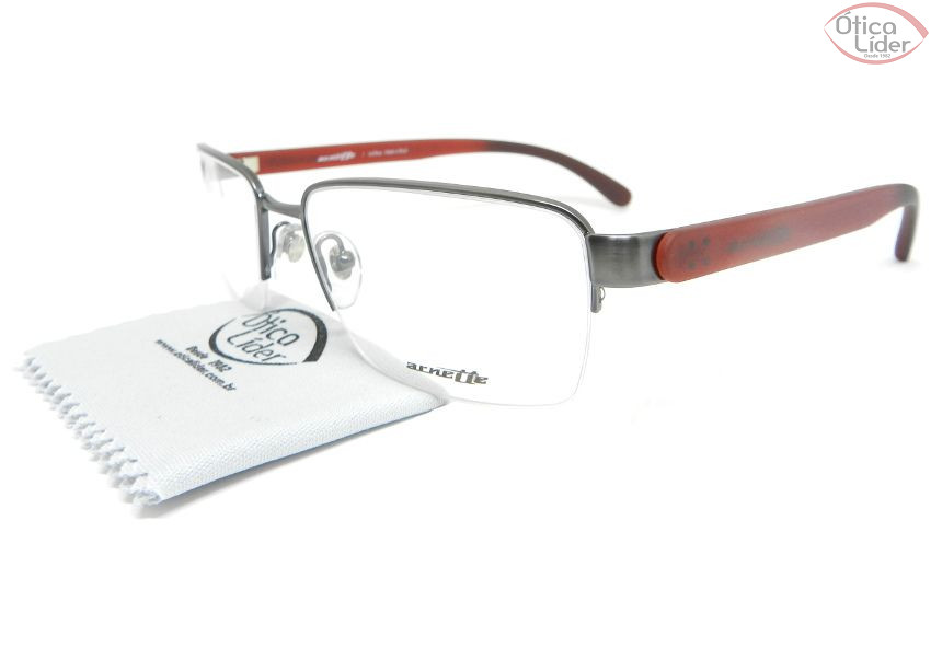 Arnette AN6117l 639 55 fny Metal Chumbo / Acetato Vermelho