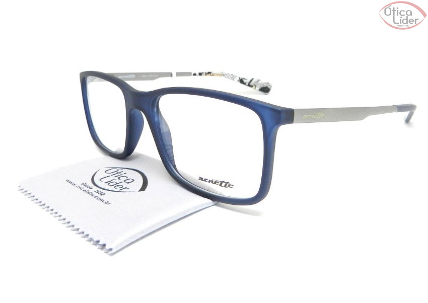 Arnette AN 7114l 2406 54 Acetato Azul Marinho / Metal Prata