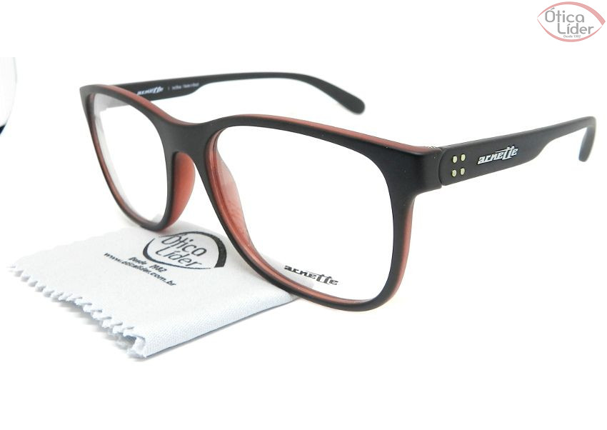 Arnette AN 7144l 2514 56 Acetato Preto / Vermelho