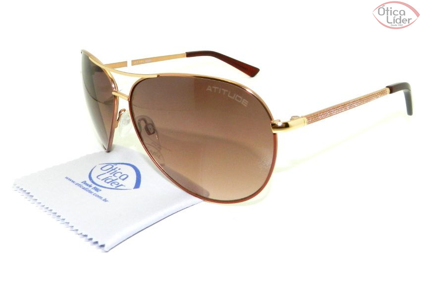 Atitude AT 3105 08c 63 Aviador Metal Dourado