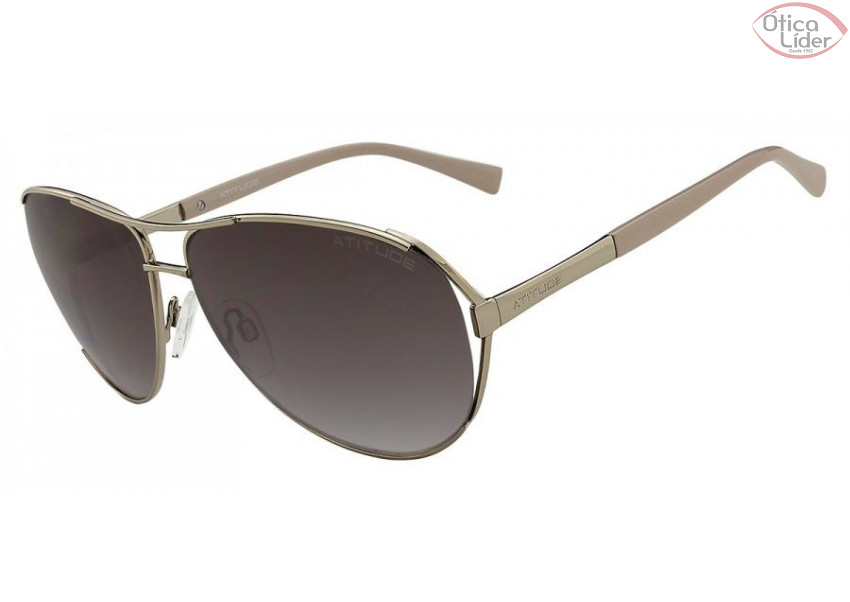 Atitude AT 3135 01a 60 Aviador Metal Dourado / Bege