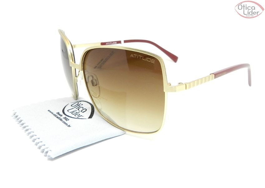 Atitude AT 3136 04c 60 Metal Dourado / Acetato Bordô