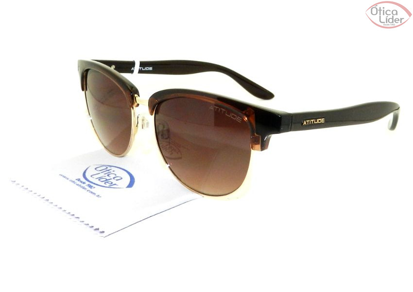 Atitude AT 3147 t01 52 Acetato Marrom / Metal Dourado