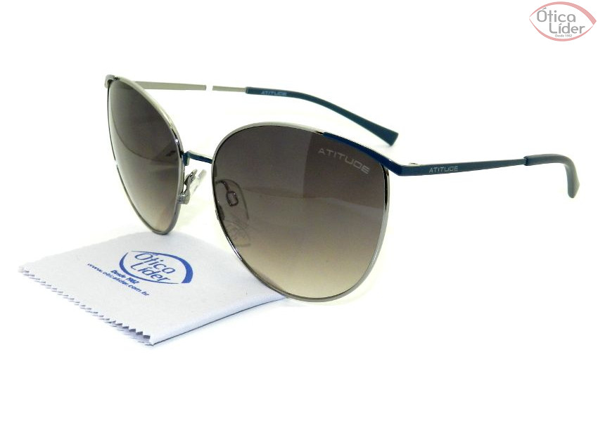 Atitude AT 3155 02b 62 Metal Prata / Azul