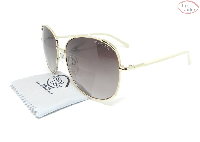 Atitude AT3200 04c 59 Metal Dourado / Acetato Bege