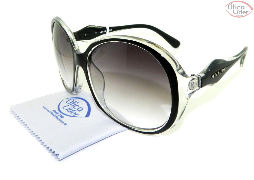 Atitude AT 5062 h27 57 Acetato Preto / Transparente