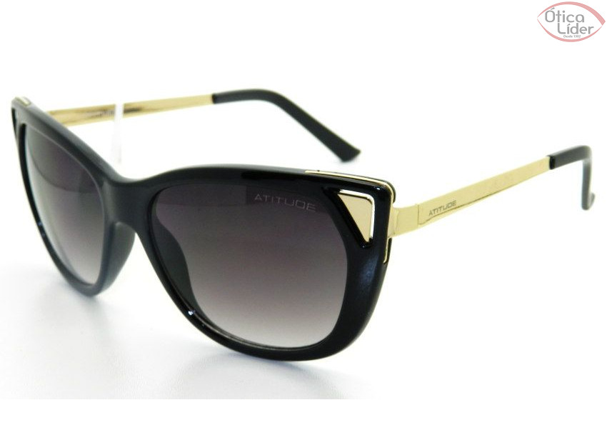 Atitude AT 5241 a01 56 Acetato Preto / Dourado