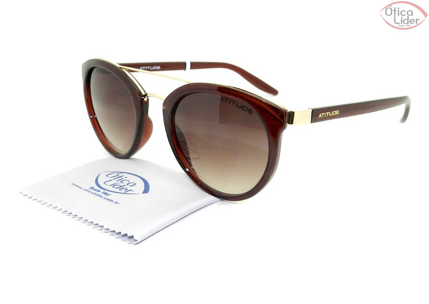 Atitude AT 5253 t02 50 Acetato Marrom / Metal Dourado