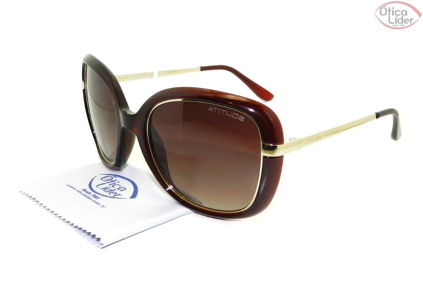 Atitude AT 5270 t02 55 Acetato Vermelho / Dourado Polarizado