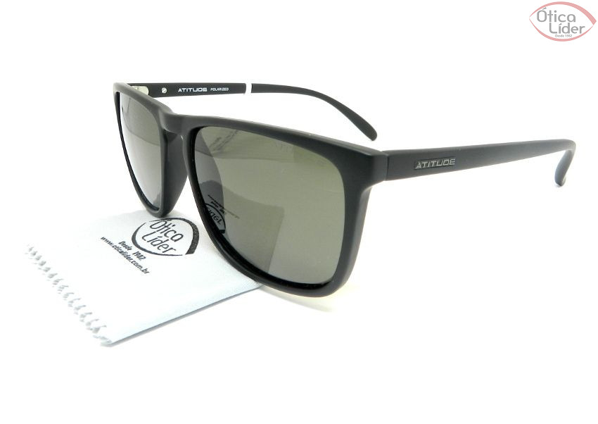 Atitude AT 5276 a01 55 Acetato Preto Polarizado