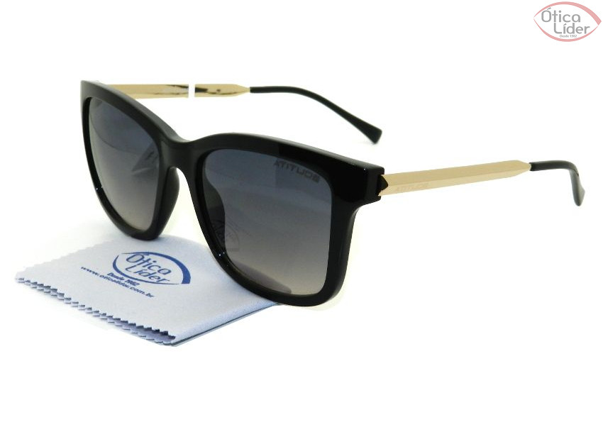 Atitude AT5280 a01 54 Acetato Preto / Dourado