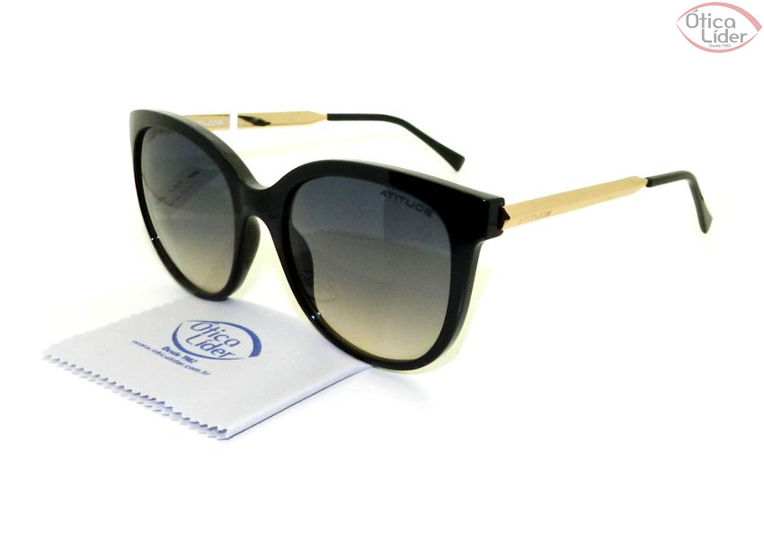 Atitude AT 5282 a01 55 Acetato Preto / Dourado