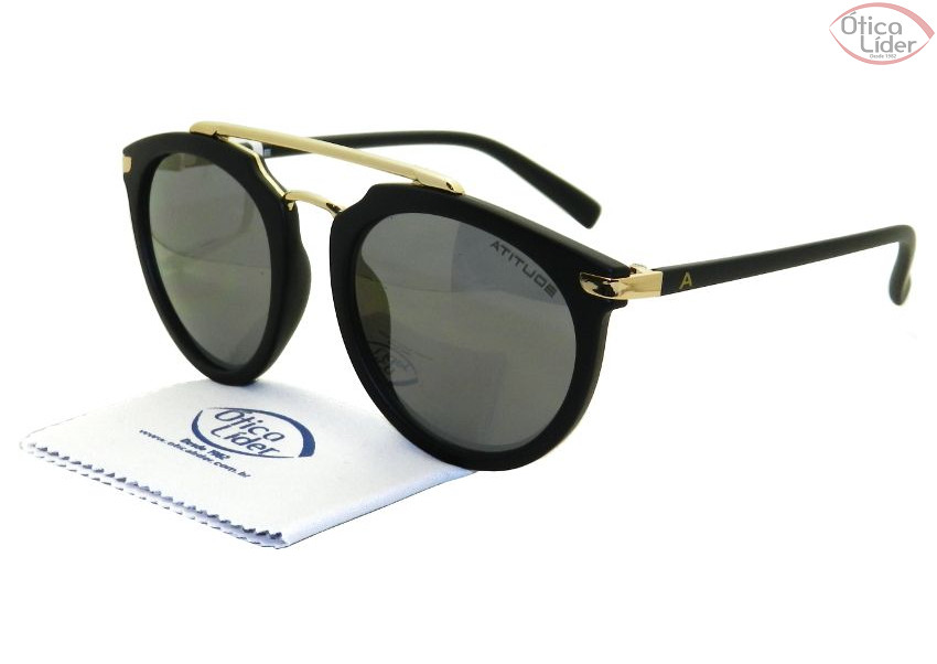 Atitude AT 5287 a01s 52 Acetato Preto / Dourado