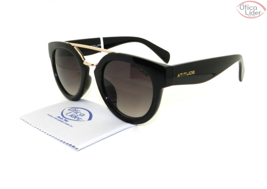 Atitude AT 5291 a01 48 Acetato Preto / Dourado