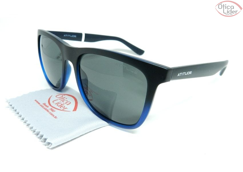 Atitude AT5299 c01 55 Acetato Preto / Azul Degradê