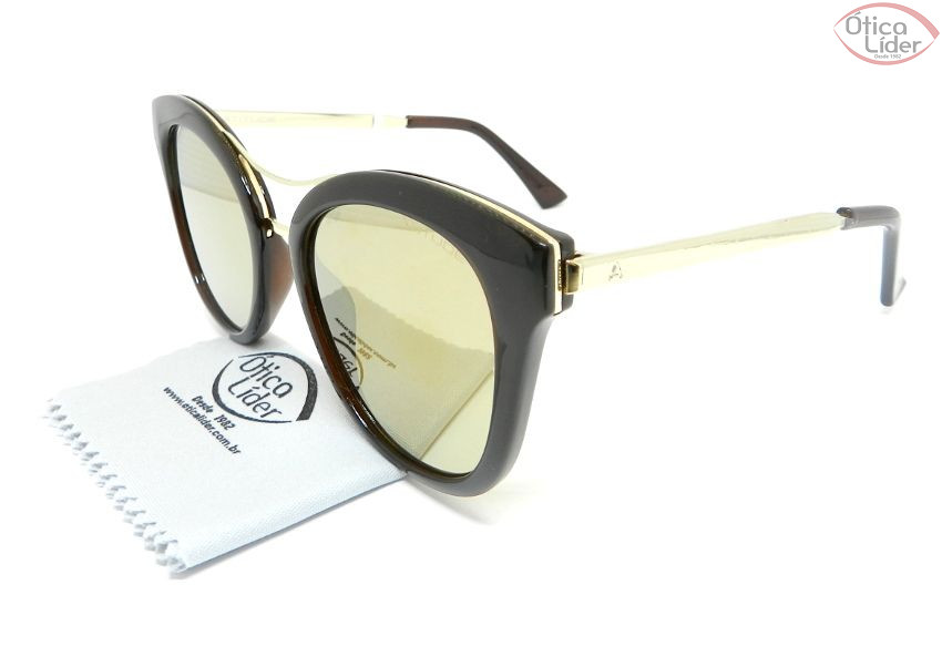 Atitude AT 5368 t01 52 Acetato Marrom / Metal Dourado