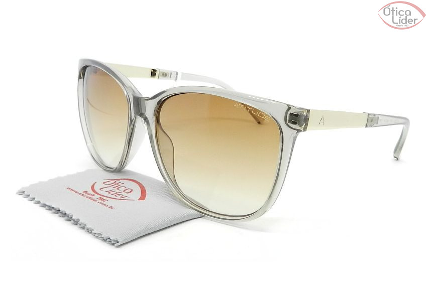 Atitude AT5389 t01 59 Acetato Cinza Cristal / Marrom Degradê