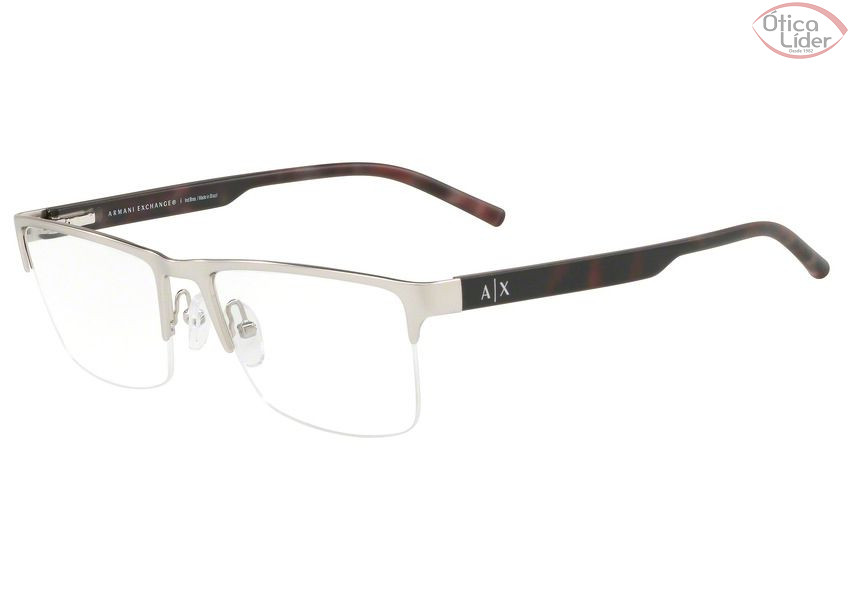 Armani Exchange AX1026L 6020 54 fny Metal Prata / Haste Acetato Mesclado