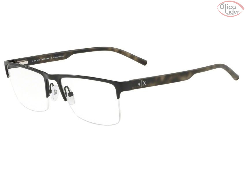 Armani Exchange AX1026L 6063 54 fny Metal Preto / Haste Acetato Mesclado