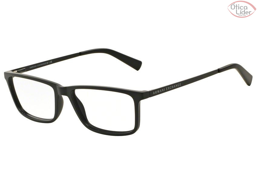 Armani Exchange AX3027L 8078 55 Acetato Preto / Haste Metal