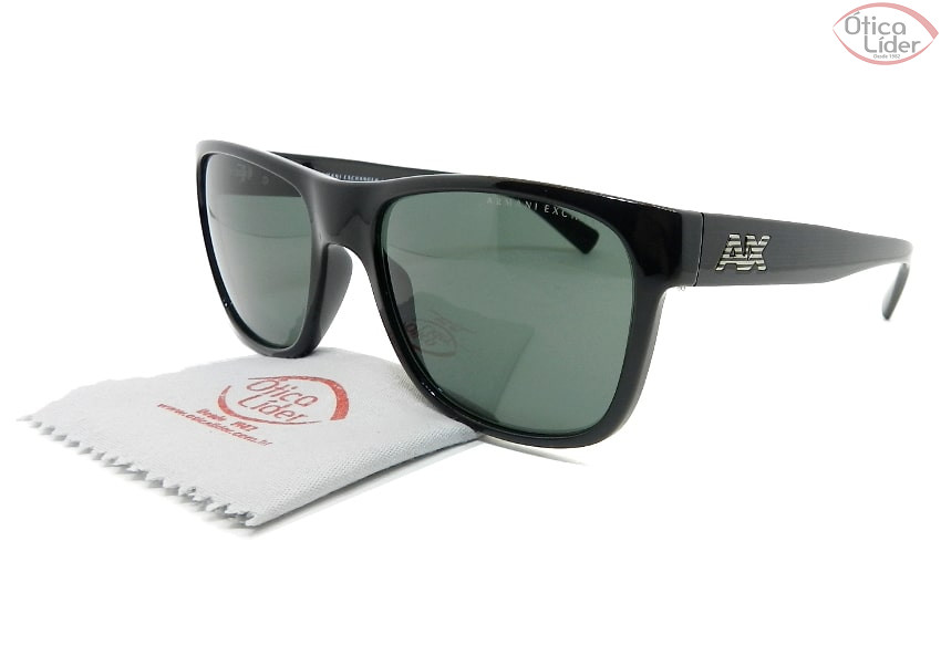 Armani Exchange AX4008l 815871 56 Acetato Preto Lente Verde