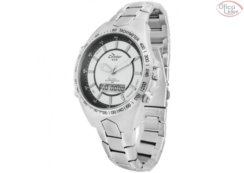 Condor CO kc10576/bs Masculino Prata Redondo