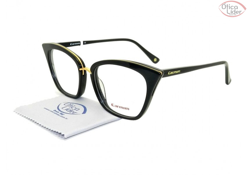 Carmim CRM 41013 c1 52 Acetato Preto / Metal Dourado 