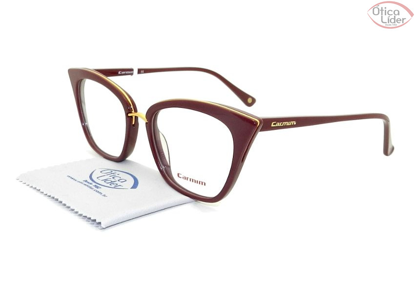 Carmim CRM 41013 c3 52 Acetato Bordô / Metal Dourado 