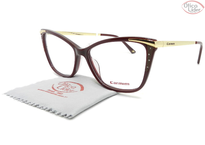 Carmim CRM41483 C3 55 Acetato Bordô / Metal Dourado