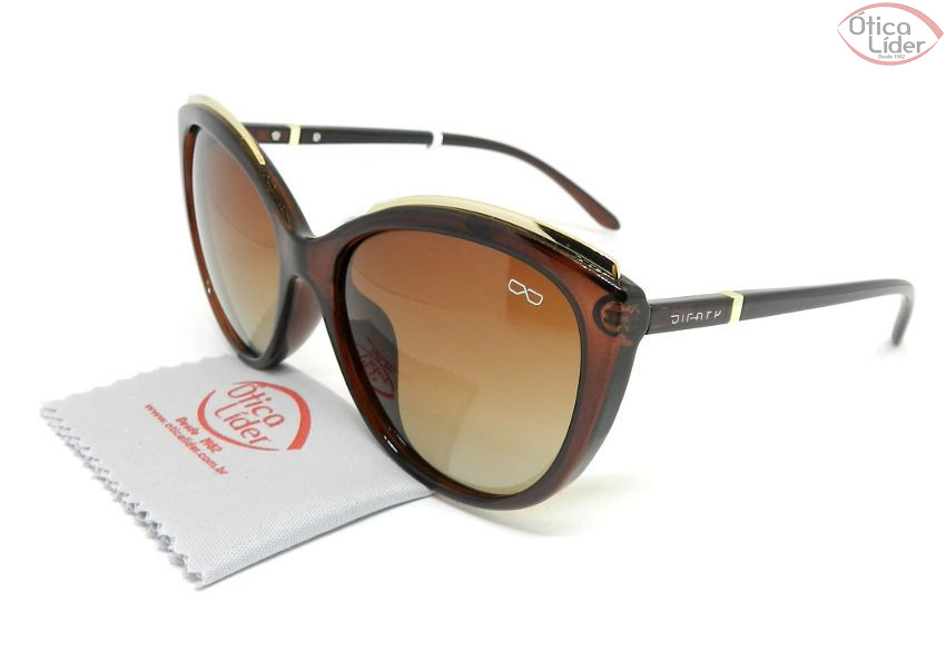 Difaty DF8044 320-p66-1 56 Polarizado Acetato Marrom / Metal Dourado