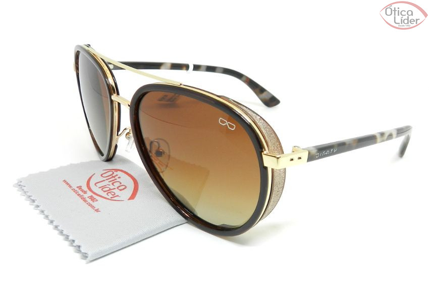 Difaty DF8049 320-p87-1 59 Polarizado Aviador Acetato Marrom / Dourado