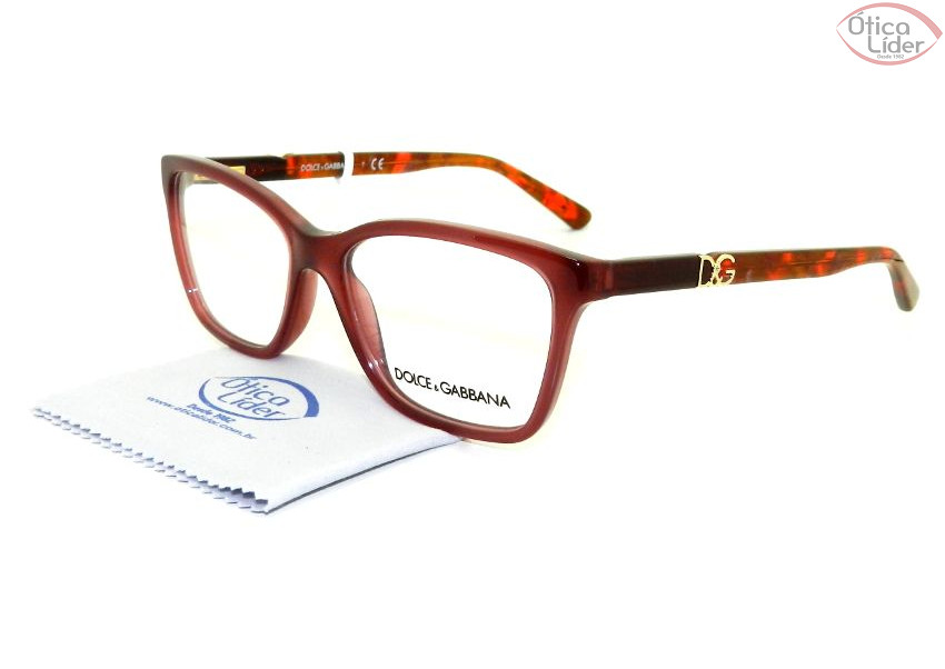 Dolce & Gabbana DG 3153p 2690 52 Acetato Bordô Mesclado