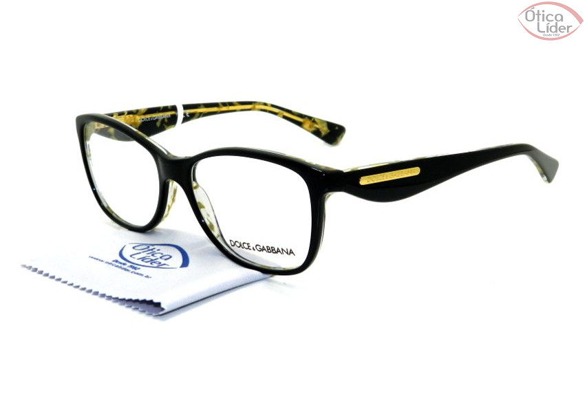 Dolce & Gabbana DG 3174 2744 54 Acetato Preto / Dourado