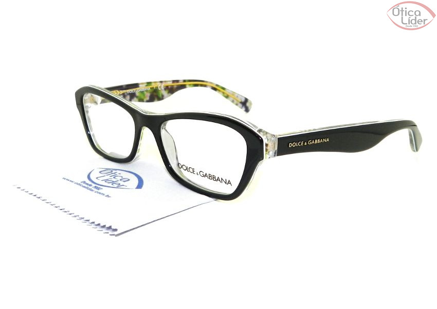 Dolce & Gabbana DG 3202 2840 47 Acetato Preto / Floral