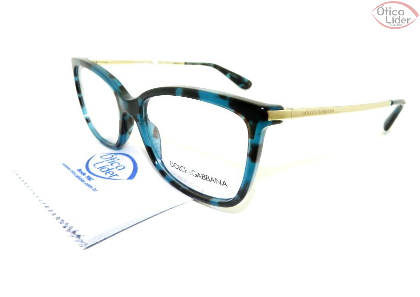 Dolce & Gabbana DG 3243 2887 54 Acetato Verde Mesclado / Dourado