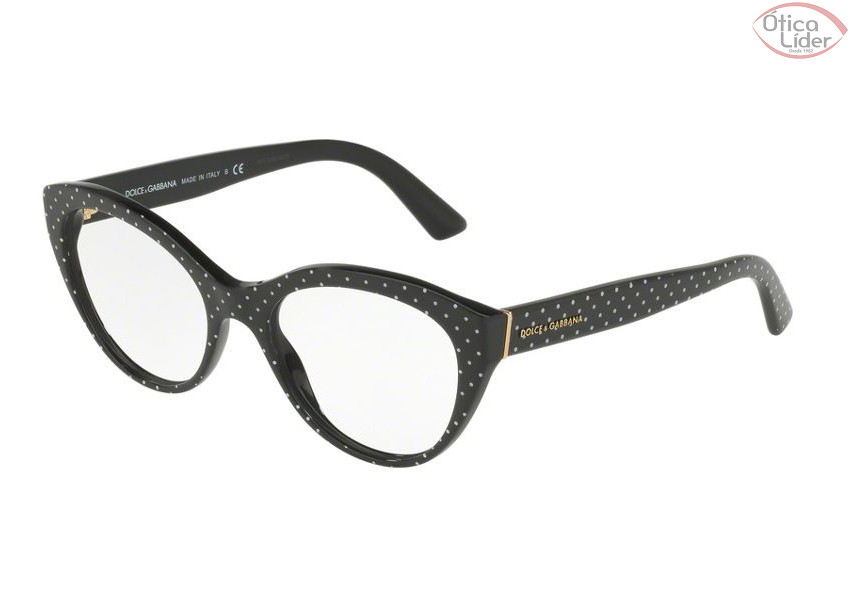 Dolce & Gabbana DG3246 3126 53 Acetato Preto Decorado